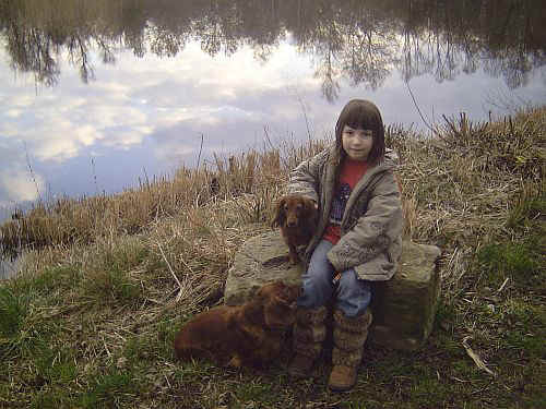 Die Hunde am See mit einer Freundin meiner Kinder